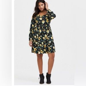 Torrid Sunflower Print Skater Dress